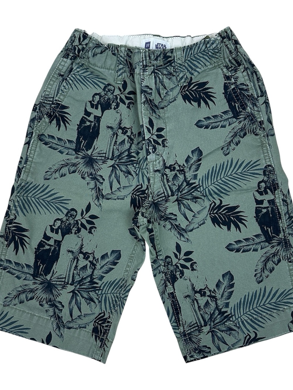 GAP Green Star Wars Tropical Print Shorts